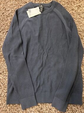 NWT/ H&M Men's Crewneck Ribbed Sweater - dark grey